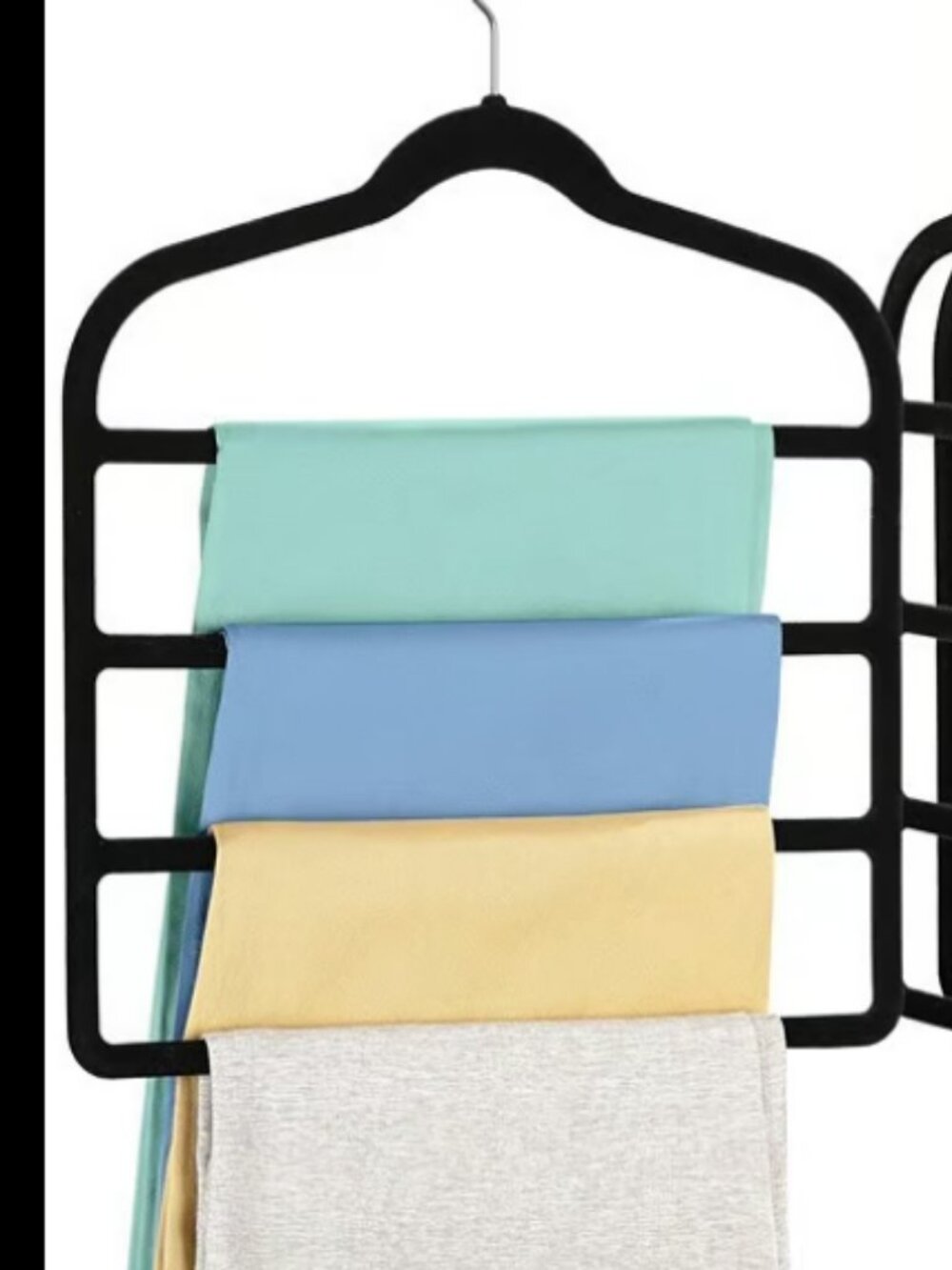 Joy Mangano Huggable Hangers 2pk Four-Bar Velvet Green - Picture 13 of 16